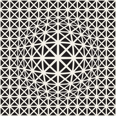 Halftone bloat effect optical illusion. Abstract geometric background design. Vector seamless black and white pattern.