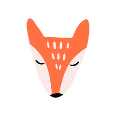 Cute Cartoon Fox Vector Illustration