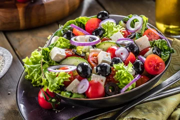Fotobehang Bunter frischer salat( griechischer art ) © karepa