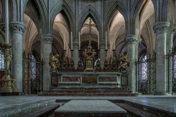 Architecture and sights of the tourist city of France Caen