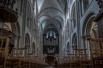 Architecture and sights of the tourist city of France Caen