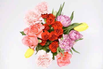 Colorful artificial bouquet, color toned process