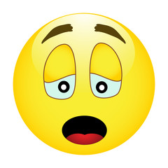 Sad yellow smiley emoticon