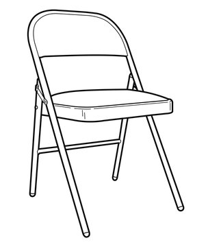 Folding chair line drawing