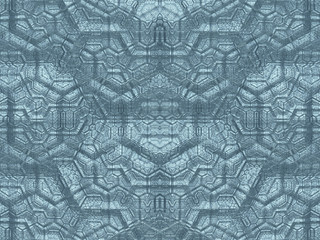 Abstract fractal pattern with embossed metal foil effect