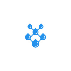 rain drop icon logo