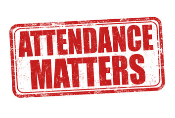 Attendance matters grunge rubber stamp