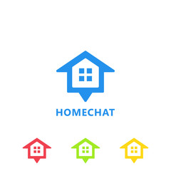 Fototapeta premium home chat logo