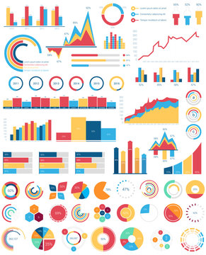 Set for infographics various design elements