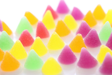 Colorful jelly candy isolated in white background