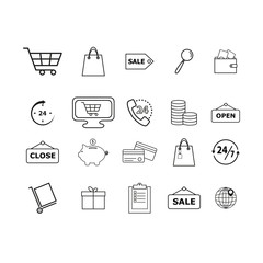 Set of shopping online icons
