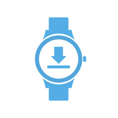 Concept download smart technology, smartwatch, watch icon