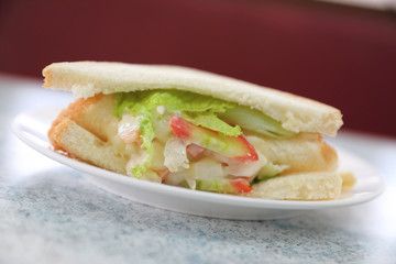 Chicken Sandwich with salad