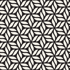 Fototapeta premium Vector seamless stripes pattern. Modern stylish texture with monochrome trellis. Repeating geometric hexagonal grid. Simple lattice design.