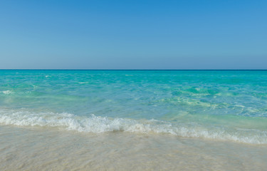 Fototapeta na wymiar Tropical beach in island Cayo Santa María. Cuba