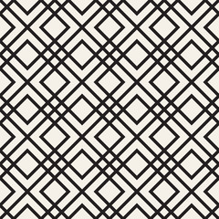 Vector seamless lattice pattern. Modern stylish texture with monochrome trellis. Repeating geometric grid. Simple graphic background. 