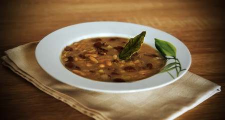 Beans and fregola soup