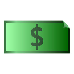 Isolated money bill icon