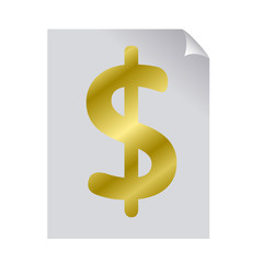 Paper with the money symbol