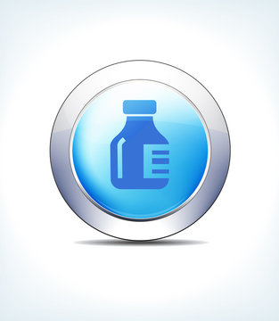 Blue Icon Button Medicine bottle, Healthcare & Pharma