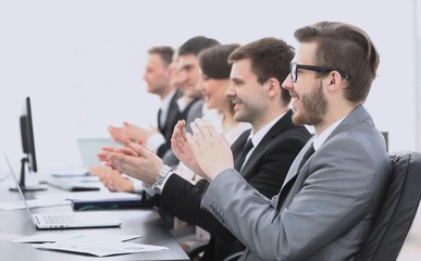 staff applauded the speaker at the meeting