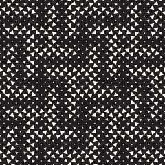 Stylish halftone texture. Endless abstract background with random size shapes. Vector seamless mosaic pattern.