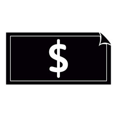 Isolated money bill icon