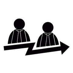 Teamwork success concept icon