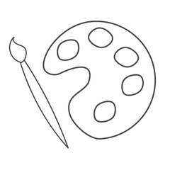 Paint palette. Vector illustration. isolated.