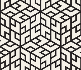 Vector seamless pattern. Modern stylish abstract texture. Repeating geometric tiles