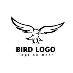 abstract eagle catch hunt fly logo