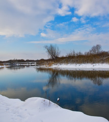 River in winter season