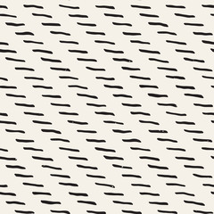 Hand drawn style seamless pattern. Abstract geometric tiling background in black and white. Vector doodle line lattice