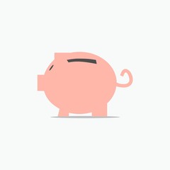 Piggy bank Vector Template Design
