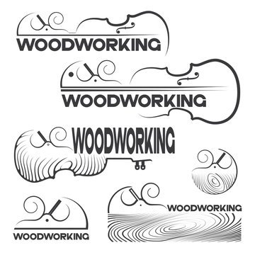 

an illustration consisting of several images of a planer plowing tree and the inscription "woodworking