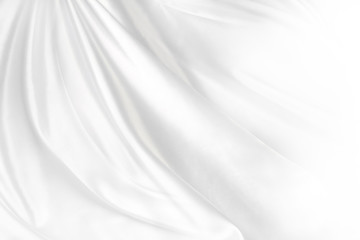 Plakat White silk fabric