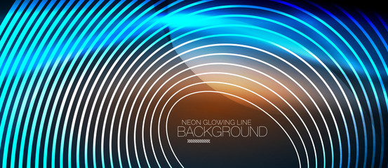 Neon smooth wave digital abstract background