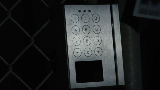 Closeup of swiping an ID access key card
