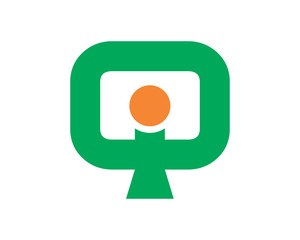 alphabet Q abstract typography typeset font image vector icon symbol