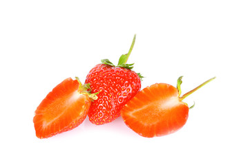 Strawberry on white background