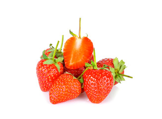 Strawberry on white background
