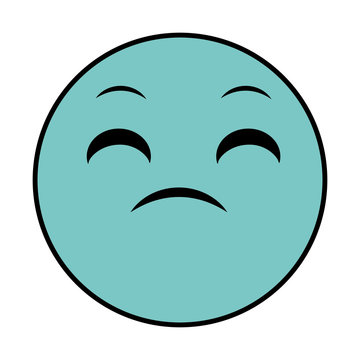line color disappointed face gesture emoji expression