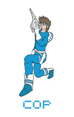 Obraz premium futuristic cop illustration