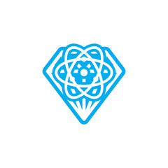 Atom Diamond Logo Icon Design