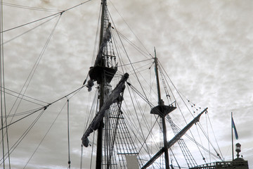 Obraz premium Old pirate ship photo
