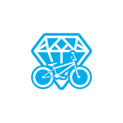 Fototapeta na wymiar Bike Diamond Logo Icon Design