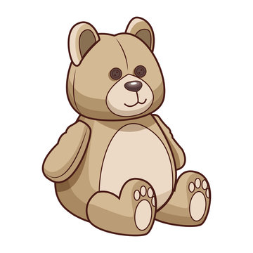 Teddy bear cartoon vector illustration graphic design