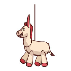 Pinata horse cartoon vector illustration graphic design