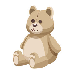Obraz na płótnie Canvas Teddy bear cartoon vector illustration graphic design