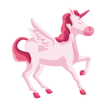 Cute unicorn cartoon vector illustration graphic design